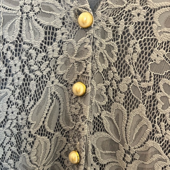 Zelie For She Essence of Heritage Lace Dress in Blue, Plus Size - Picture 7 of 10